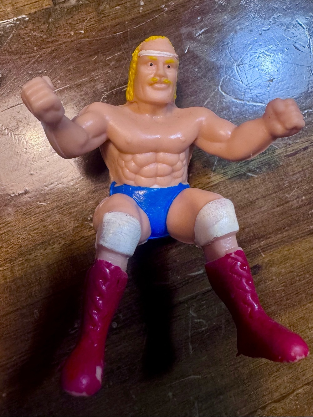 vintage 1980s Hulk Hogan rubber "thumb wrestler"